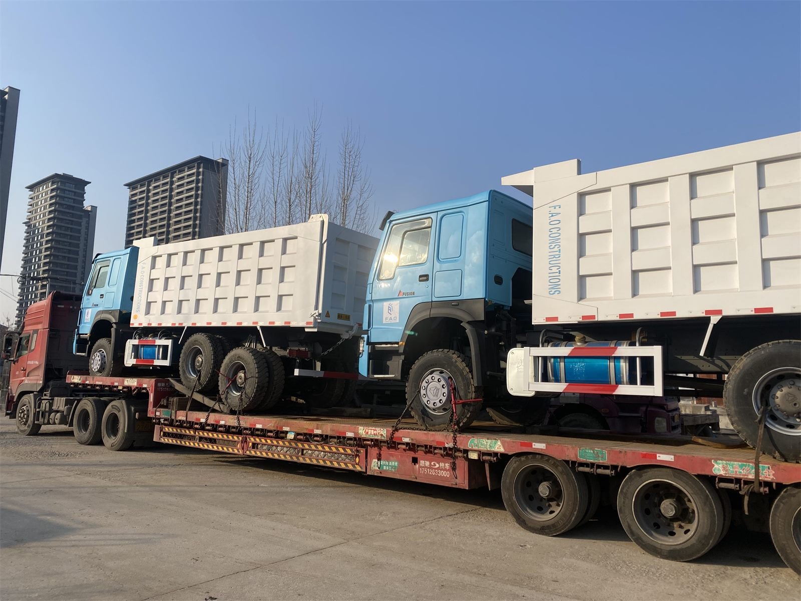 Protective shipping wax applied to the truck chassis and exposed metal